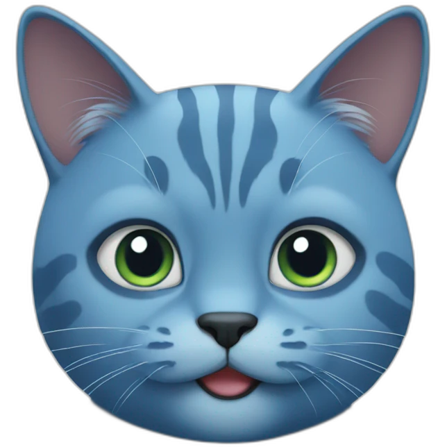 Blue cat emoji