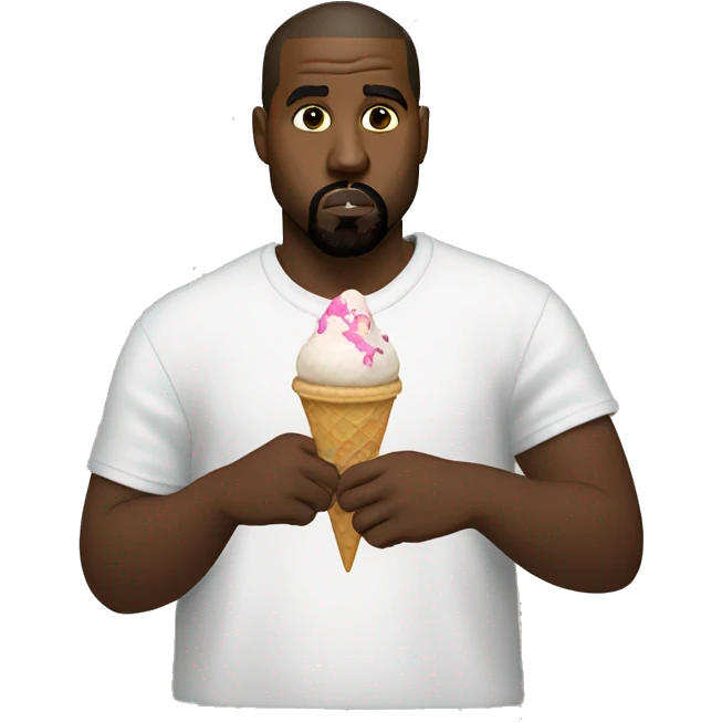 kanye with ice cream emoji