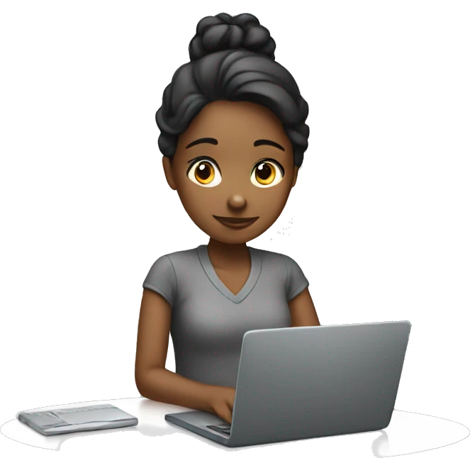 A girl working with laptop  emoji