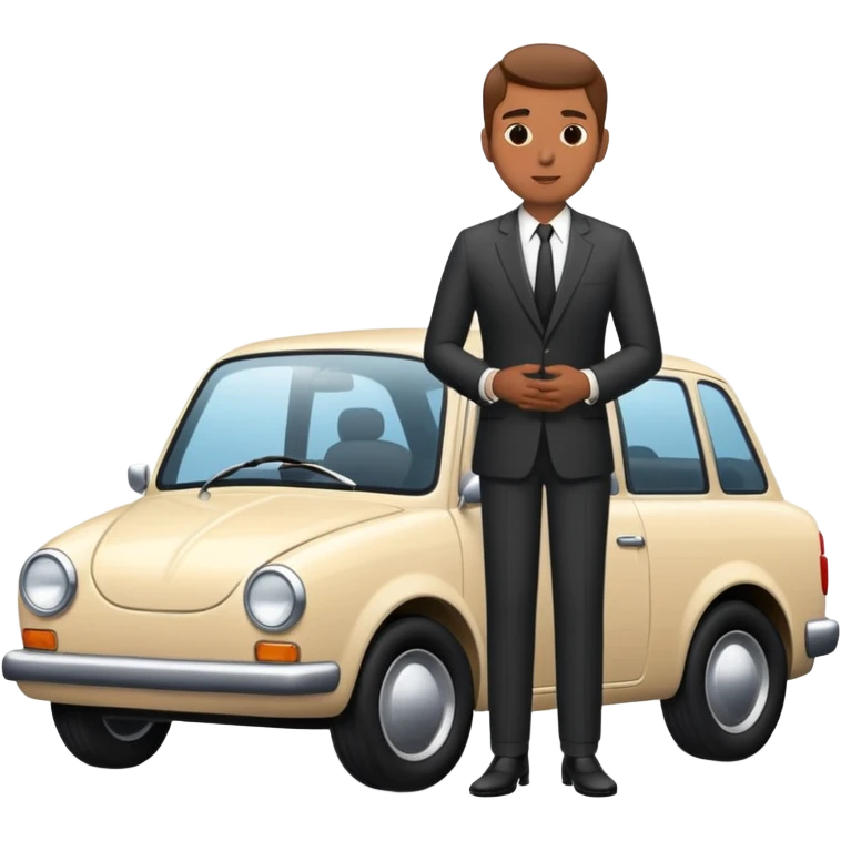 Man with a car emoji