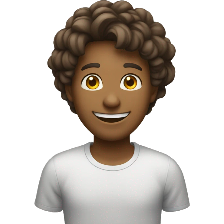 Com um sorriso de safado emoji