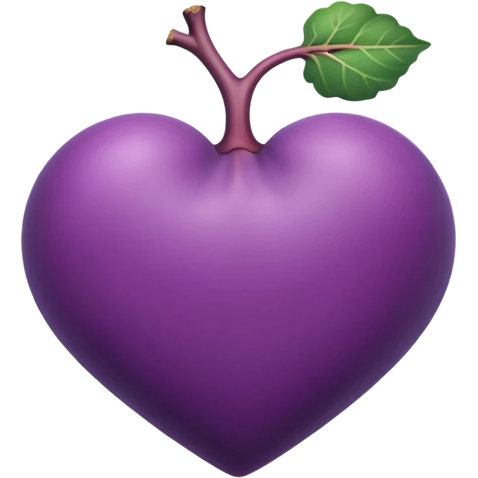 Heart in the shape of a fig emoji