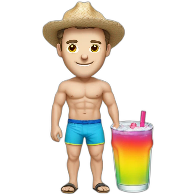 Jonathan Toews as rainbow beach bum emoji