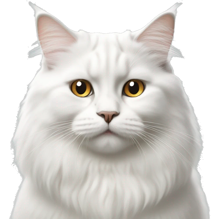 White British longhair cat emoji