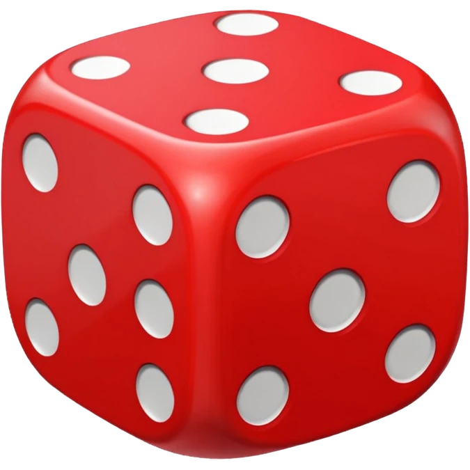 dice with hearts instead of dots emoji