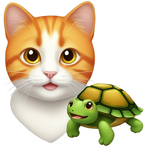 orange cat + turtle emoji