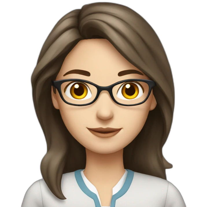 English teacher girl white brunette emoji