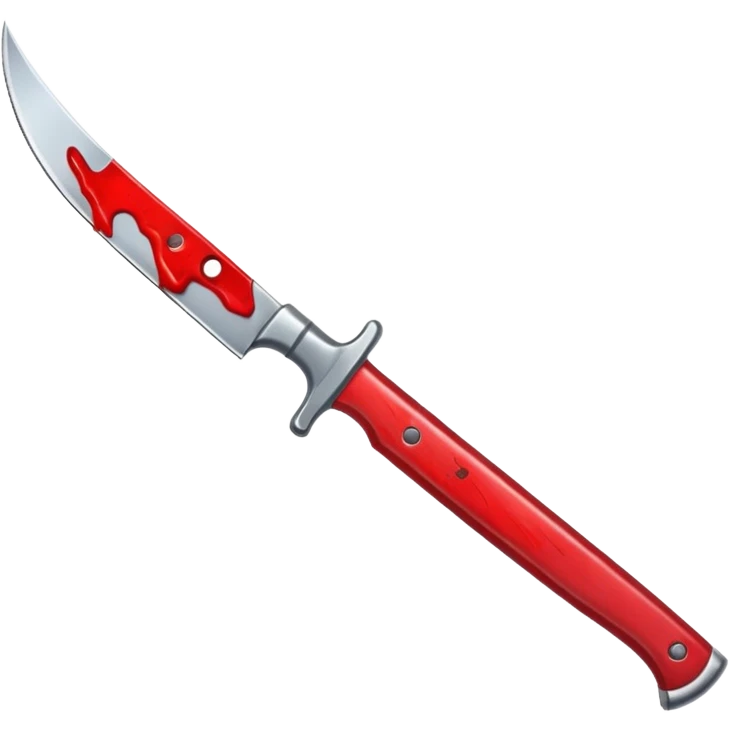 A knife with blood on it emoji