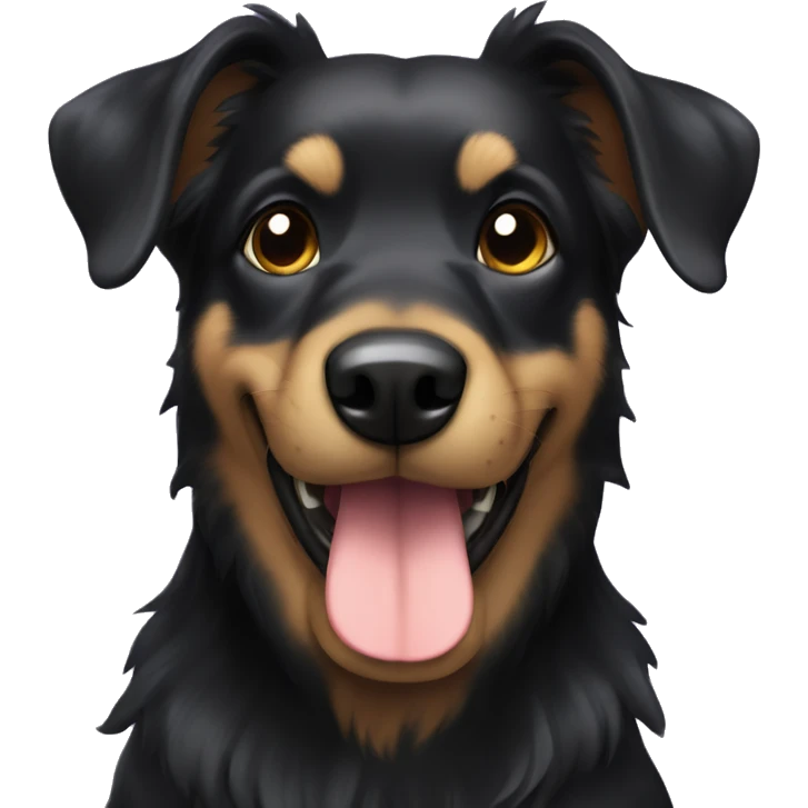 shiny black havanes dog emoji