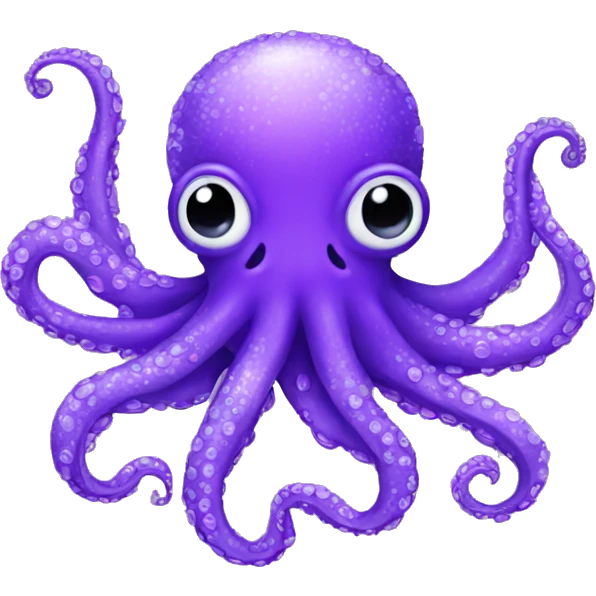 Purple octopus sparkly  emoji