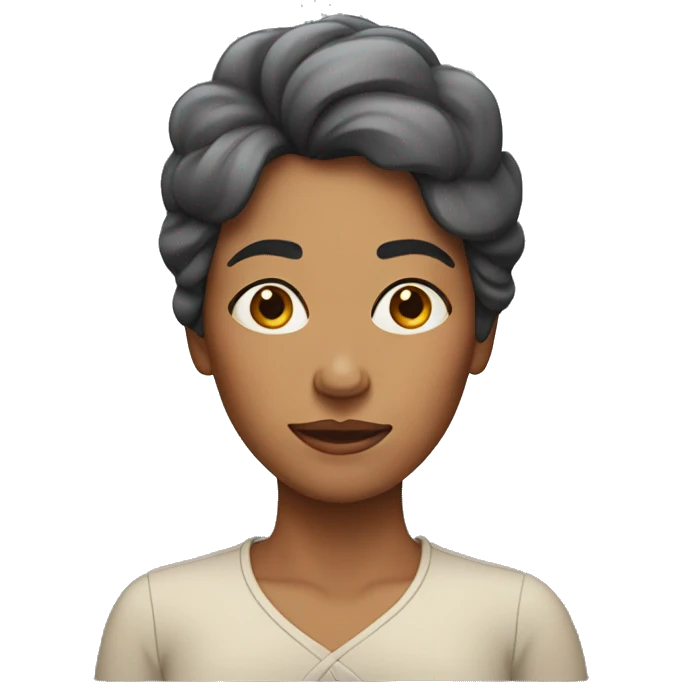 woman with wrinkle on forehead emoji