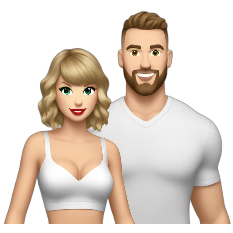 Taylor Swift and Travis Kelce emoji