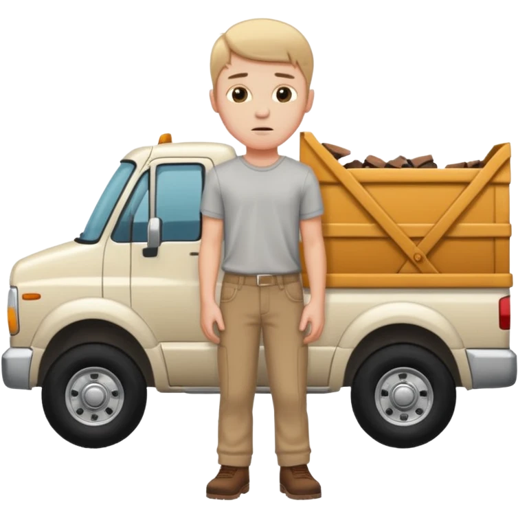white boy with broken truck emoji