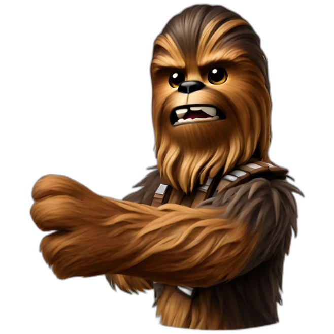 Chewbacca waving emoji