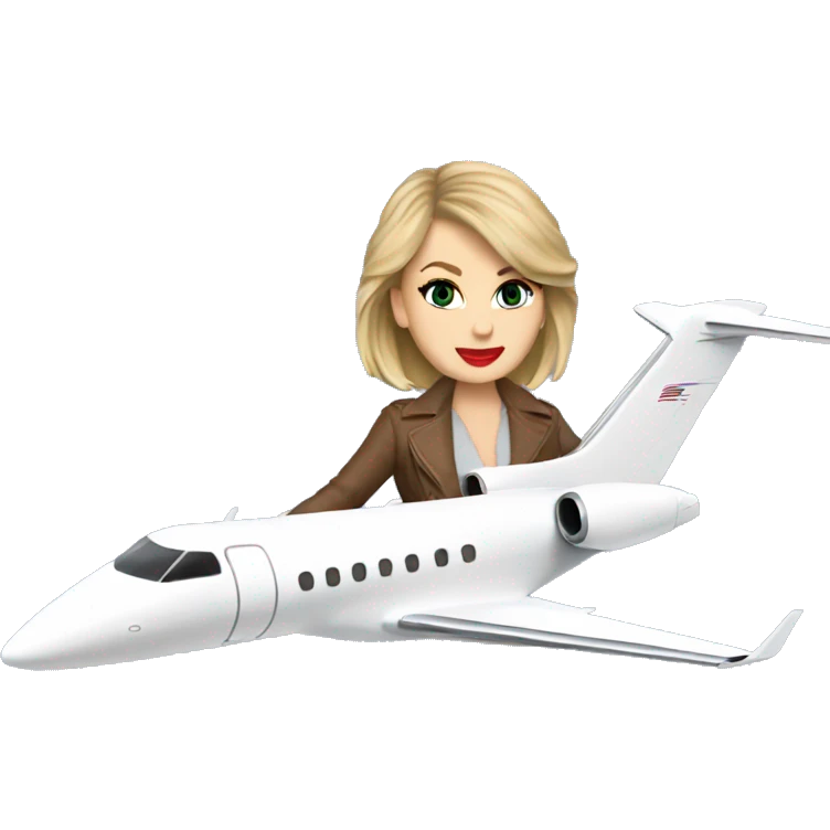 Taylor swift riding a private jet emoji