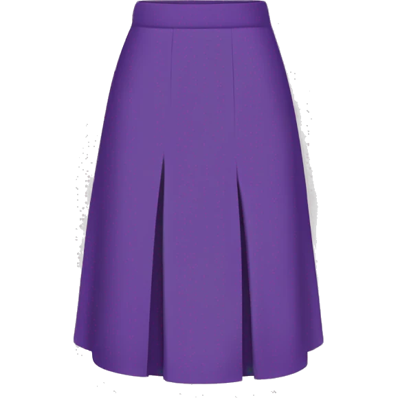 Clothe: long school skirt , colour purple  emoji
