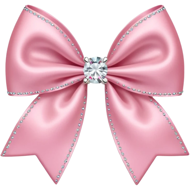 Light pink bow with diamonds  emoji