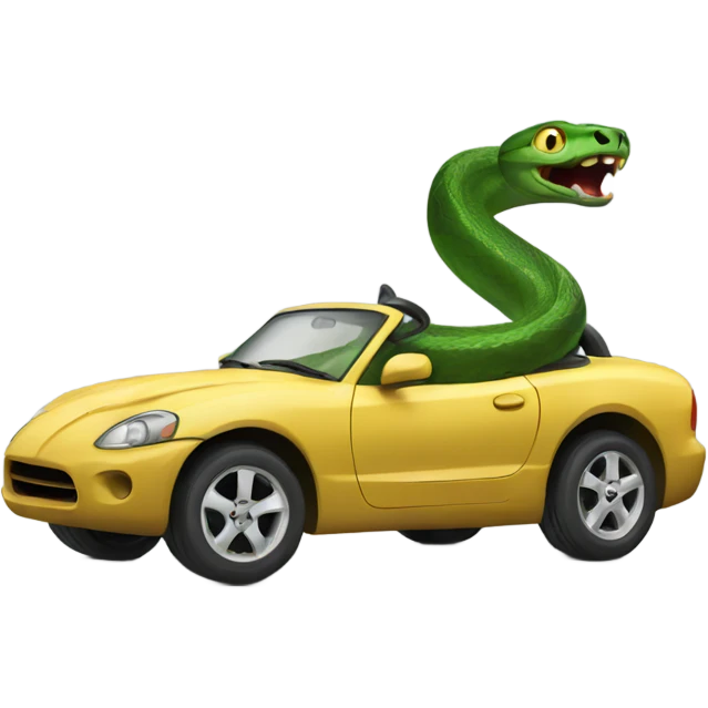 Snakes driving a car  emoji