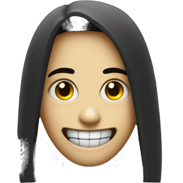 A smile emoji but with the smile from the horror movie smile emoji