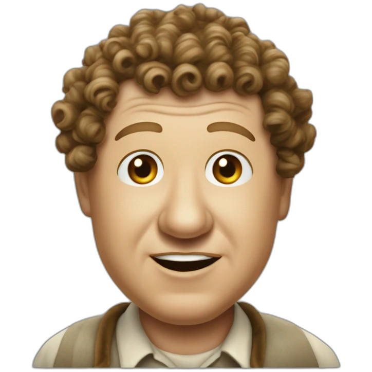 Curly Howard of the three stooges emoji