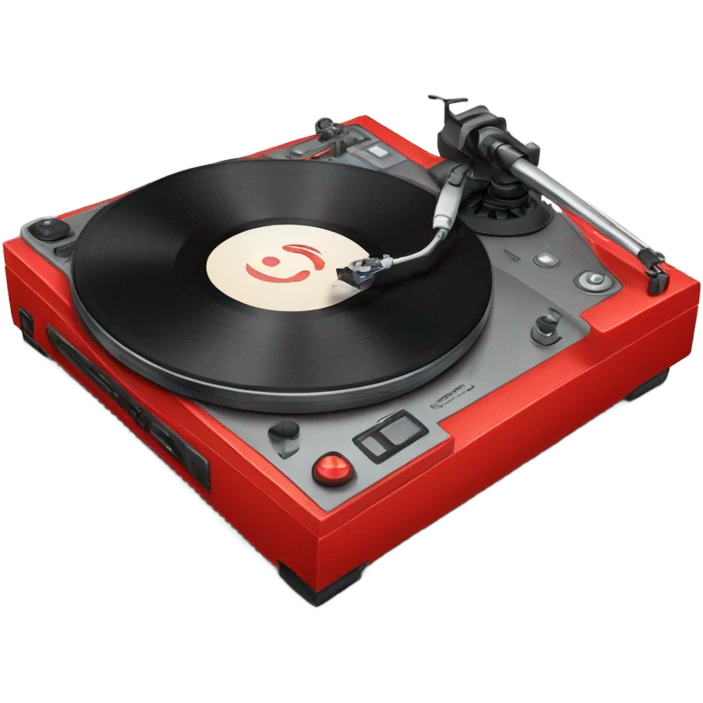 Technics-turntable red emoji