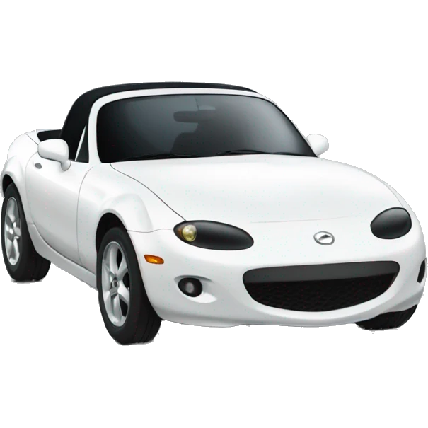 Mazda miata straight looking the camer emoji