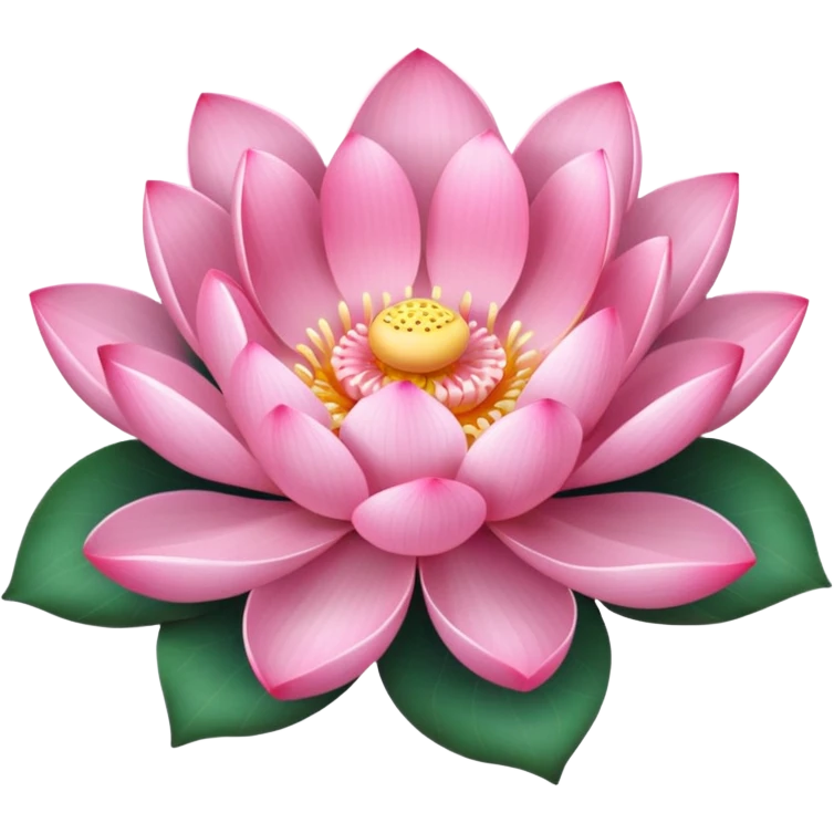 lotus flower with a pink bow on top emoji