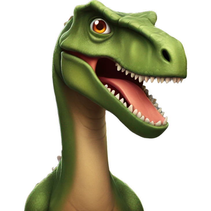 dinosaur is angry in the eyes of fire emoji