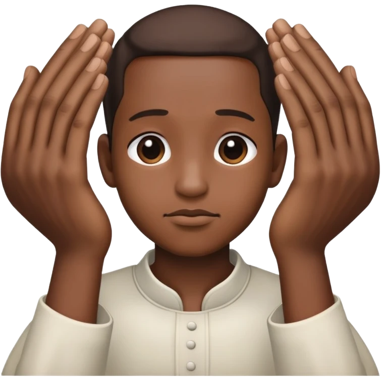 Black hands praising  emoji