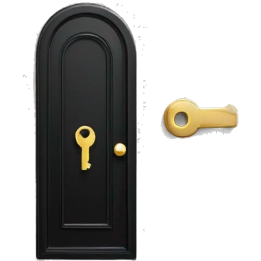 black door with a key emoji