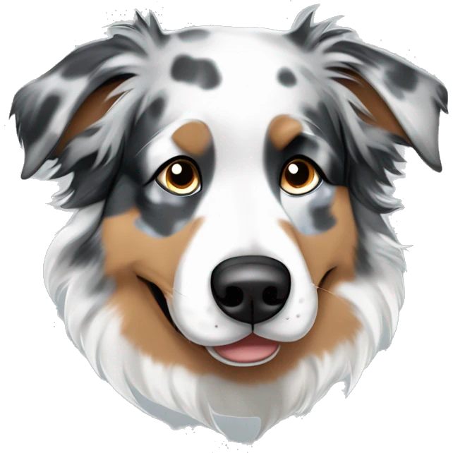 sleep deprived blue Merle Australian shepherd emoji