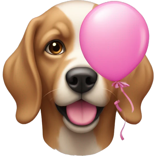 faut un ballon en chien rose  emoji