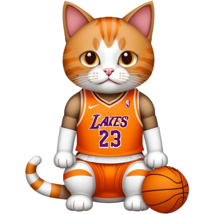 Cat in lebron jersey emoji