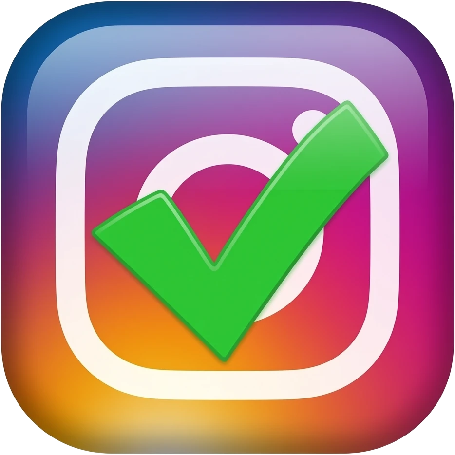 Logo du certification de Instagram actuel emoji