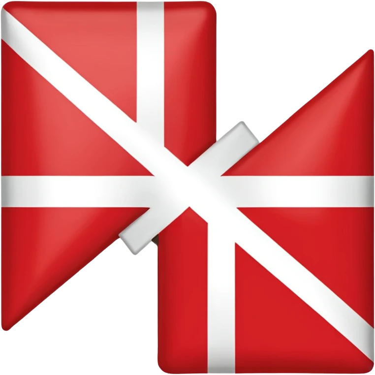 Danish flag with yellow cross instead of white emoji