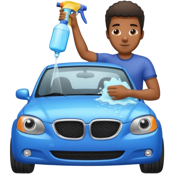 car washer black man  emoji