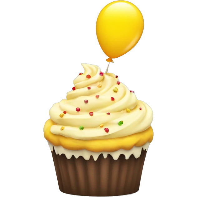 Birthday IOS basic round yellow emoji blowing out alone emoji