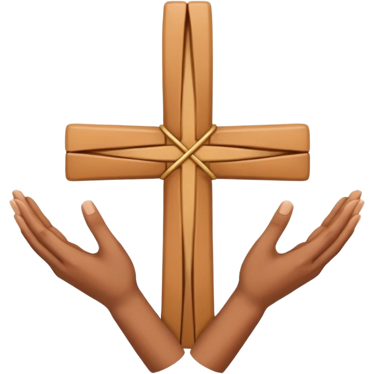 left hand on the bottom and right hand on top doing cross emoji