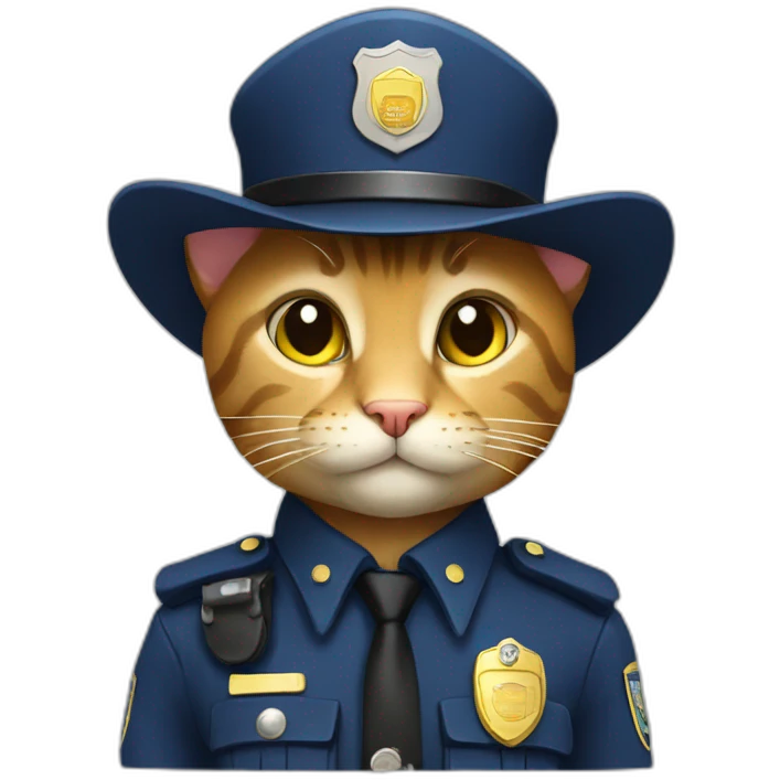 Cat policeman emoji