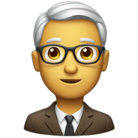 smart thinking emoji