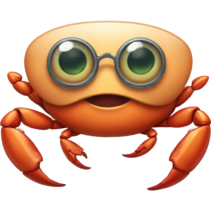 crab with four eyes without eyes emoji