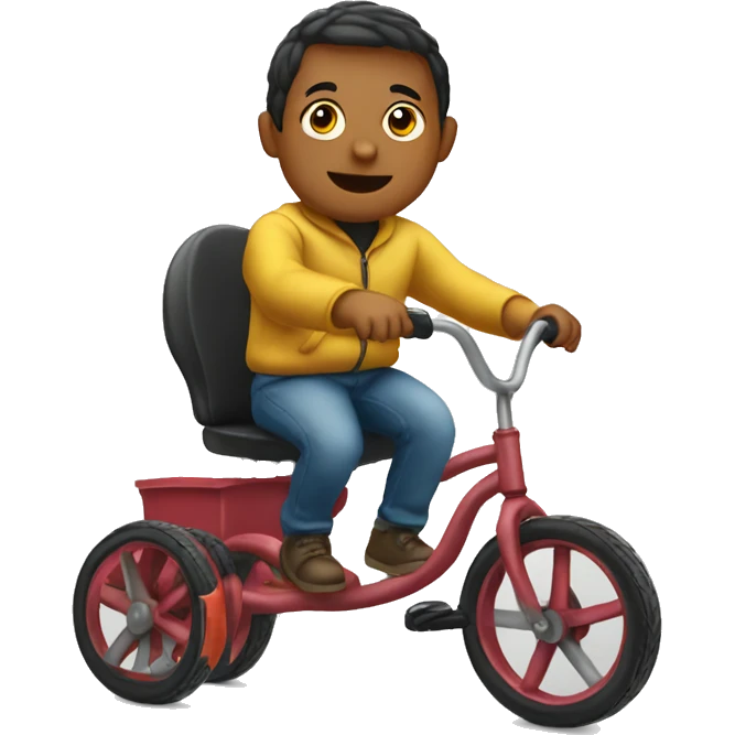 little person riding a tricycle  emoji