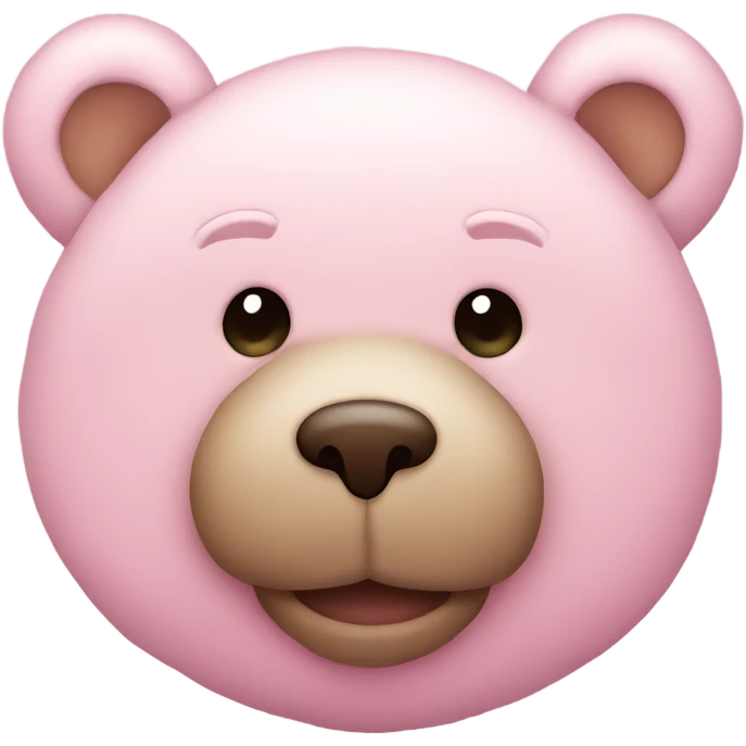 pastel pink teddy bear emoji