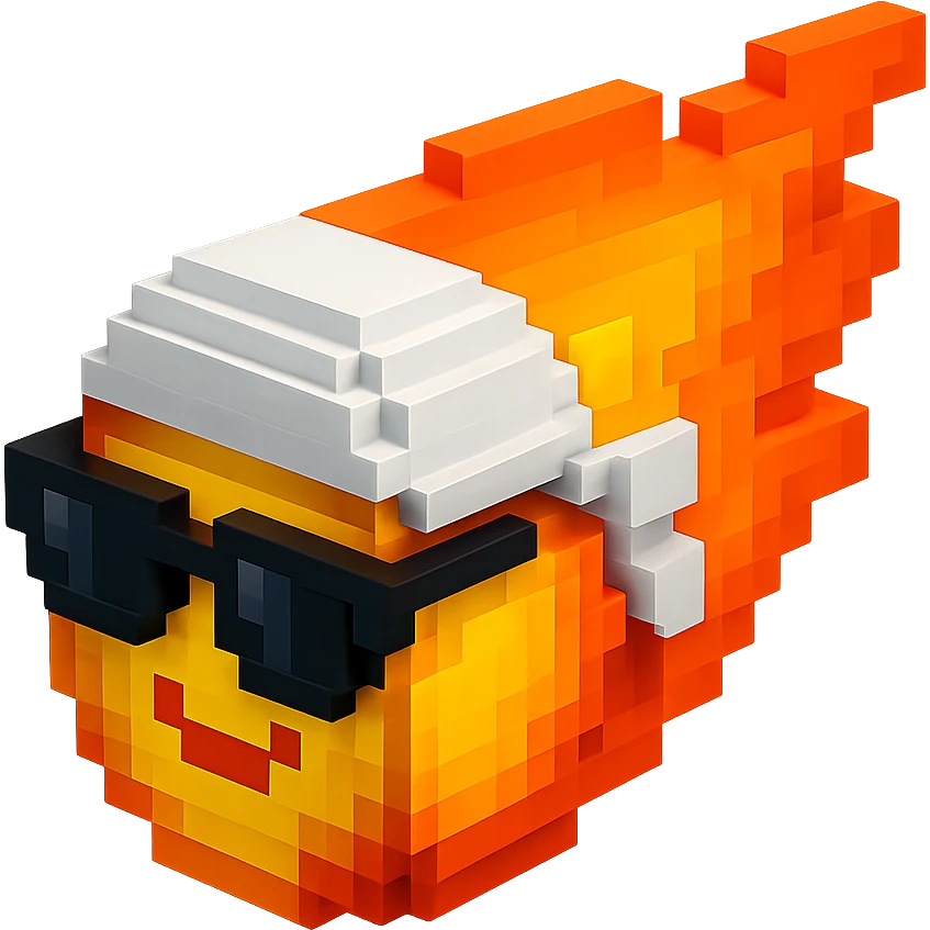 светящиеся комета в солнцезащитных очках и в белой дюраге, no background emoji