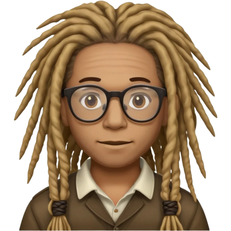 Musician with dreadlocks and glassses emoji