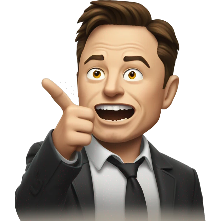 elon musk angry pointing you emoji