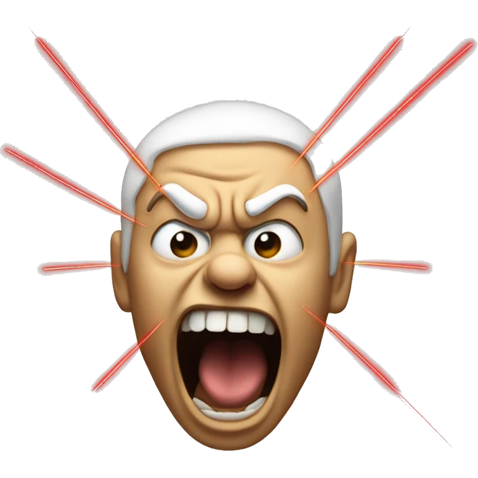 enraged creature shooting laser beams out of their cheeks emoji