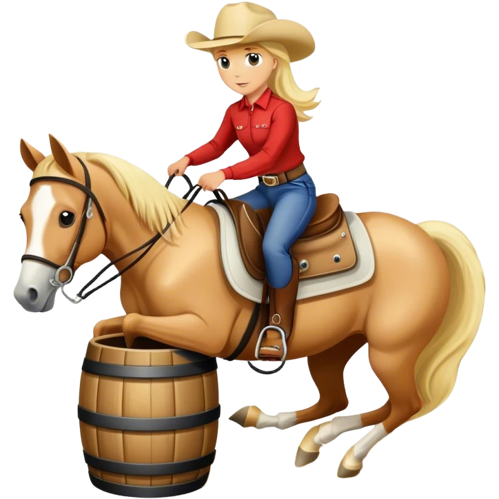 Barrel racing horse emoji
