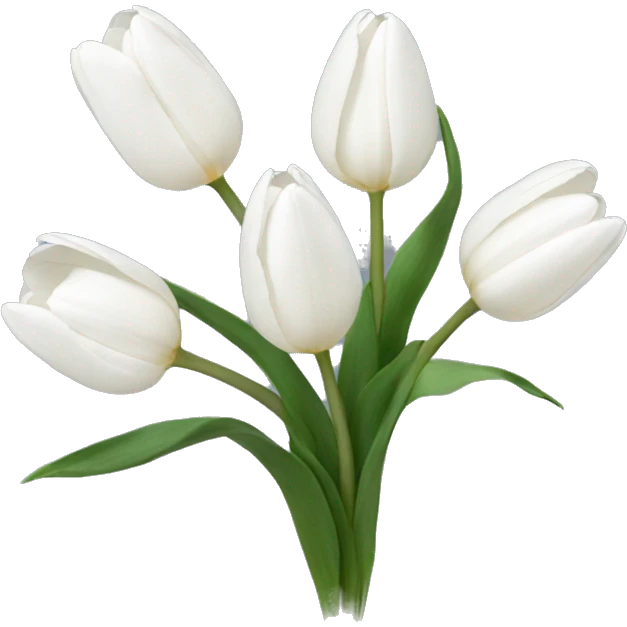 White tulips emoji