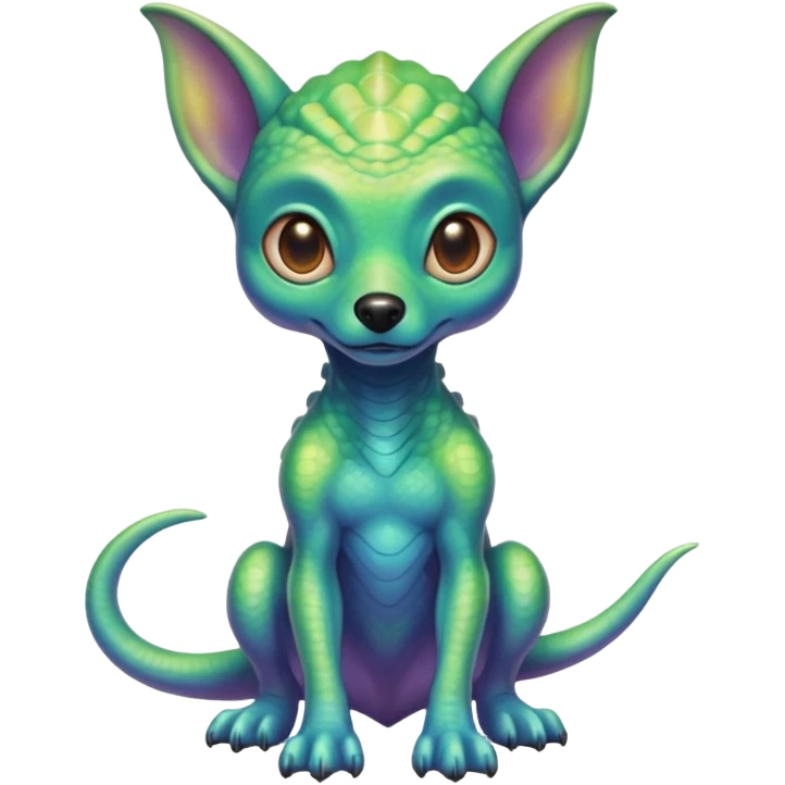 Alien dog full body  emoji